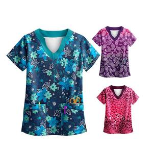 Tenues d'infirmière unisexes respirantes de haute qualité, uniformes à manches courtes, design tendance, blouses de médecin douces imprimées, fabriquées au Pakistan - Product Image 5