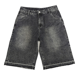 Vintage Baggy Denim Shorts for <b>Men</b> 100% Cotton Breathable Quick Dry Streetwear <b>Jean</b> Shorts For <b>Mens</b> Aced Wash Shorts - Product Image 1
