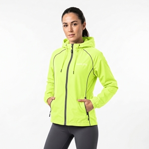 Chaqueta Cortavientos Deportiva para Mujer, Ligera, con Capucha y Cierre Completo, Personalizable con Logotipo, para Running y Entrenamiento - Product Image 5