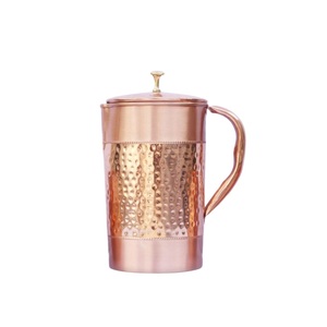 Handmade Hammered Copper Water <b>Jug</b> Pure Copper Pitcher for Ayurvedic Health Benefits & Wholesale Kitchenware - Product Image 2