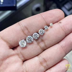 Joyería de Plata de Ley 925 de alta calidad, pendientes de tuerca cultivados en laboratorio de lujo, acabado plateado brillante duradero, hecho a mano fino - Product Image 5