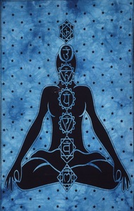 Buddha Yoga Seven Chakra <b>Mat</b> Cotton Tapestry Poster <b>Small</b> Handmade Home Decor Multiple Color Beautiful By Indian Consigners - Product Image 4