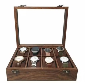 Wooden Decorative Watch & Jewelry Organizer 10-Slot Watch Holder <b>Storage</b> <b>Box</b> - Product Image 2