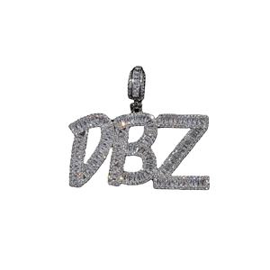 Haute qualité S925 argent Sterling 'VVS1' coupe Moissanite Hip Hop pendentif plaqué or pour les fêtes prix de gros bijoux - Product Image 1