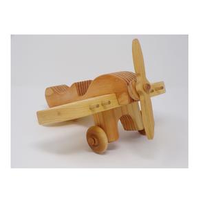 Sculpture d'avion décorative minimaliste en bois pour la décoration intérieure contemporaine - Product Image 1