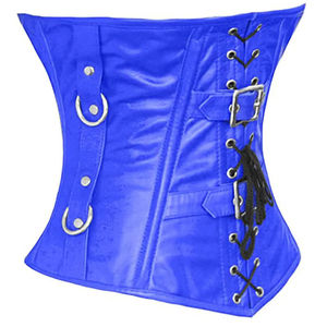 Women's Goth <b>Punk</b> Plus-Size Zipper Leather Lace Corset Shapewear Hip Enhancer Satin Fabric Quick Dry Firm Control Seamless - Product Image 1