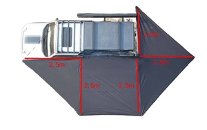 Toldo TRAP OVERLAND 270, toldo para coche resistente al viento, toldo independiente de montaje rápido, toldo resistente para 4x4, toldo para overlanding. - Product Image 2