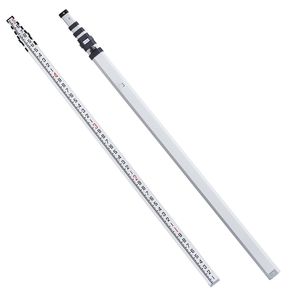25-Foot Telescopic Grade Rod with 6 Sections 1/10ft Measurement Bag Included-<b>Level</b> <b>Measuring</b> <b>Instrument</b> - Product Image 1