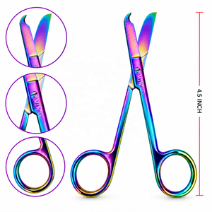 Ciseaux à points Spencer, finition multicolore, acier inoxydable, ciseaux pour retirer les sutures, pour hôpital, clinique, soins infirmiers, approuvés CE et ISO - Product Image 5