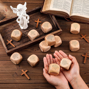 Cubo de Oración Cristiano de Madera con Oración de Serenidad, Decoración Religiosa, Regalo Cristiano para el Hogar, la Iglesia, la Oficina y la Meditación - Product Image 6