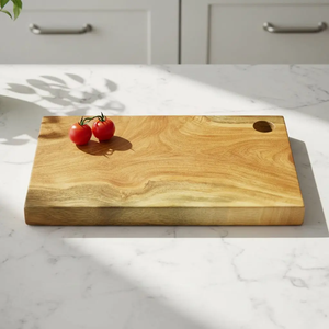 Tabla de cortar de madera maciza premium para cocina profesional, restaurantes y preparación de comidas en casa. - Product Image 2
