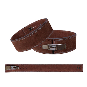 Ceinture de musculation en cuir suédé 10 mm avec logo personnalisé, boucle à levier, robuste, réglable, protection professionnelle, antidérapante - Product Image 3