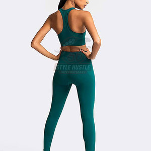 Conjunto de yoga sin costuras de alta calidad para mujer, 2 piezas, ropa deportiva para gimnasio, conjunto de yoga. - Product Image 3