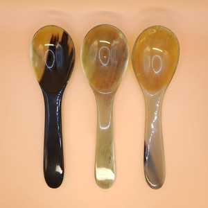 <b>Table</b> <b>Top</b> Horn Spoon Wholesale Supplier From India Handmade Buffalo/OX Horn Spoon Manufacturer - Product Image 6