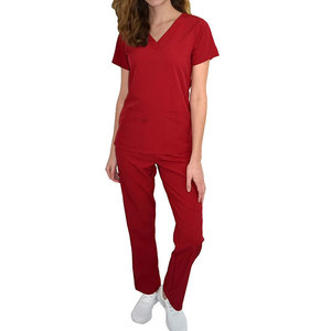 Superior Men <b>Scrub</b> Suits Soft Stretch Medical Uniform Set Knitted 100% Cotton Breathable Hospital Clinic Nurse Wear Daily - Product Image 1