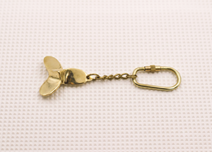 Porte-clés hélice nautique en laiton, pendentif éventail marin, mousqueton, cadeau - Product Image 6