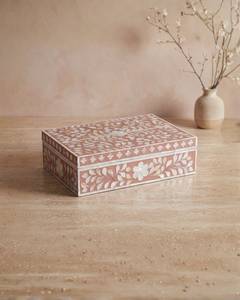 Caja de Almacenamiento Moderna de Lujo Mother Pearl, Diseño Flexible y Funcional, Solución Decorativa con Incrustaciones de Concha, Fabricante Mayorista - Product Image 1