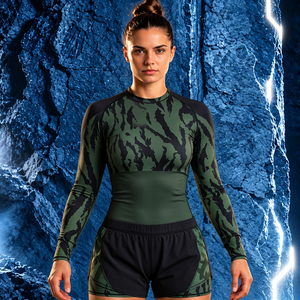 Custom <b>Womens</b> Compression Top Long Sleeve <b>Rash</b> <b>Guard</b> Four Way Stretch Swimwear for Surfing Apparel Brands - Product Image 1