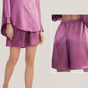 Conjunto de pijama corto de lujo de satén de seda para parejas, ropa de dormir familiar, pijama para amantes, traje de noche para mujer - Product Image 4