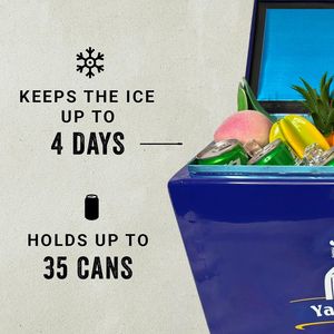 Borsa Frigo Portatile Isolata da 20L con 4 Giorni di Ritenzione del Ghiaccio, Capacità 35 Lattine, Blu Riflettente con Chiusure Metalliche Bloccabili - Product Image 5