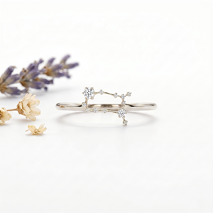Bague Diamant Gemini, Bijou Astrologique Personnalisé, Cadeau pour les Anniversaires de Mai et de Juin, Énergie des Jumeaux, Tendance Mode 2026 - Product Image 1
