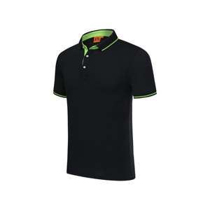 Polo de bureau en gros d'usine, T-shirt polo noir multicolore, nouveau design - Product Image 2