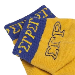 Chaussettes personnalisées SGRHO Gold Socks Sigma Gamma Rho pour femmes, chaussettes athlétiques à lettres de sororité grecque, chaussettes décontractées douces et respirantes - Product Image 6