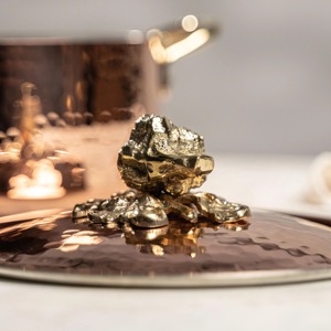 Olla de Cobre Redonda con Tapa, Asa de Aleación de Zinc, Utensilios de Cocina Metálicos Duraderos, Diseño Vintage - Product Image 5