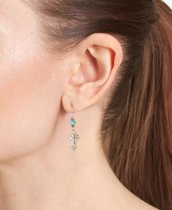 Orecchini pendenti lineari con perline e freccia in pietra in argento Sterling | Macy's - Product Image 2