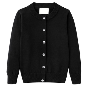 Cardigan d'uniforme scolaire classique à col rond en tricot pour filles et garçons, cardigan d'uniforme professionnel à manches longues en tricot - Product Image 3