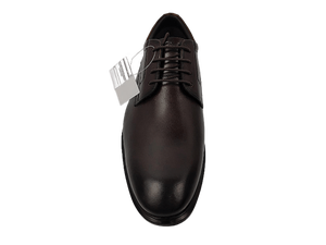 Zapatos Oxford de Vestir para Hombre, de Cuero Genuino Marrón, con Punta Puntiaguda, Cordones, Transpirables, Logotipo Repujado, Suela de Goma, para Oficina y Carrera Profesional - Product Image 1