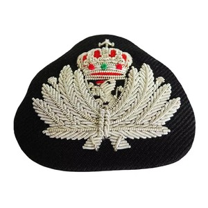 Top Handmade Badges With Golden Bullion Wire Blazer Badges Customized Bullion Wire Customized Hand Made Embroidery Badges - Product Image 6
