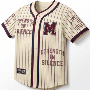 Custom <b>Heat</b>-Transfer Printed Baseball Jersey Short Breathable Urban Fashion Sports Team Wear MALUZA INDUSTRIES UPF 50 Protection - Product Image 5