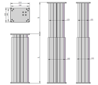 Kit de colonnes de levage électriques pour table marine carrée à charge cantilever, système de direction électronique Ewellix pour pont de jet ski
