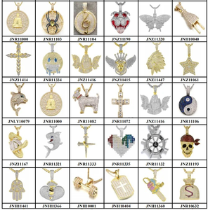 Pendentif Masque Aztec Bling Hip Hop Multi-couleurs en Argent Sterling 925 avec Zirconiums Cubiques - Product Image 3