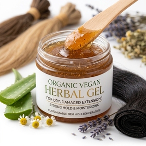Gel végétal bio végétalien personnalisable de haute qualité pour extensions sèches et abîmées, fixation forte, hydratant, OEM, haute température - Product Image 1