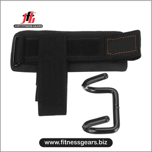 ตะขอเกี่ยวยกน้ำหนัก JUST FITNESS คุณภาพสูง ทนทาน กันลื่น ระบายอากาศได้ดี พกพาสะดวก (วัสดุทำจากนีโอพรีน) สีสันปรับแต่งได้ - Product Image 4