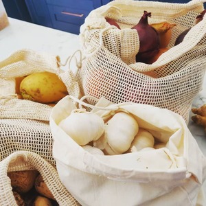 Refined Cotton Drawstring Pouch Premium Everyday Storage <b>Bag</b> - Product Image 1