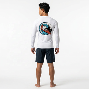 T-shirt à manches longues pour homme avec imprimé crâne sur le dos, séchage rapide, jersey décontracté, blanc - Product Image 6