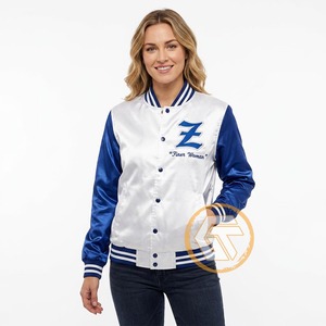 เสื้อแจ็คเก็ต Zeta Phi Beta แบบสั่งทำพิเศษ เสื้อผ้าสำหรับชมรมนักศึกษา คุณภาพสูง ระบายอากาศได้ดี ผ้าซาติน ปักตัวอักษรตราสัญลักษณ์ด้วยผ้าไหม - Product Image 2