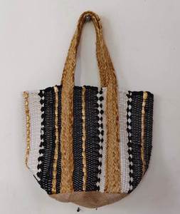 Fashionable Braided Jute Cotton Chindi <b>Beach</b> <b>Tote</b> <b>Bags</b> Large Shopping <b>Bags</b> with Custom Logo best <b>for</b> shopping <b>bags</b> <b>for</b> girls - Product Image 2