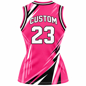Uniforme de Baloncesto de Malla de Poliéster de Alta Calidad para Mujer, Jersey de Baloncesto Personalizado para Niñas, Camiseta de Baloncesto Femenina Transpirable - Product Image 2