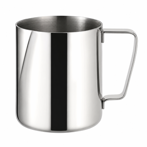 Pichet à lait en acier inoxydable de qualité supérieure, design conique, avec bec verseur de précision pour l'art latte et le café - Product Image 1
