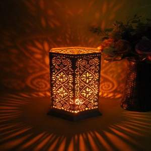 Portavelas decorativo de metal, ideal para festivales, celebraciones, rituales y ambientes nocturnos serenos. - Product Image 4