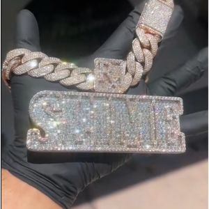 จี้สร้อยคอฮิปฮอปทรงกลมเจียระไนแบบบริลเลียนท์ ประดับเพชรโมอิสซาไนต์เต็มชิ้น ดีไซน์เฉพาะตัว ทันสมัย ทำจากเงินแท้ 925 - Product Image 1