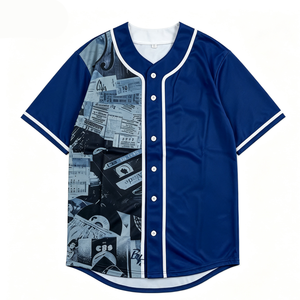 Custom Baseball Jersey Button Up Baseball <b>Shirt</b> Sublimation Team Uniform OEM ODM Manufacturer Wholesale - Product Image 6