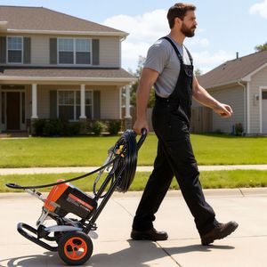 Spruzzatore di vernice airless ad alta pressione da 900W 3300PSI con carrello, spazzola per la pulizia, tubo di prolunga, ugello e pistole a spruzzo potenti - Product Image 2