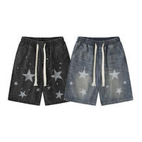Shorts en jean décontractés pour hommes, personnalisés, écologiques, avec logo imprimé sur le devant, style streetwear estival