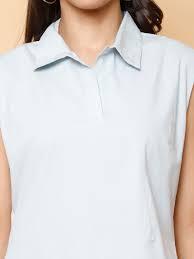 Polo sans manches pour femme de qualité export, tissu respirant, coupe ajustée, vêtements pour la vente en gros - Product Image 2