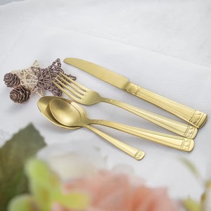 Handmade Standard Quality Custom Finished Cutlery With Warm Toned <b>Tabletop</b> Kitchen Metal Cutlery Set - Product Image 4